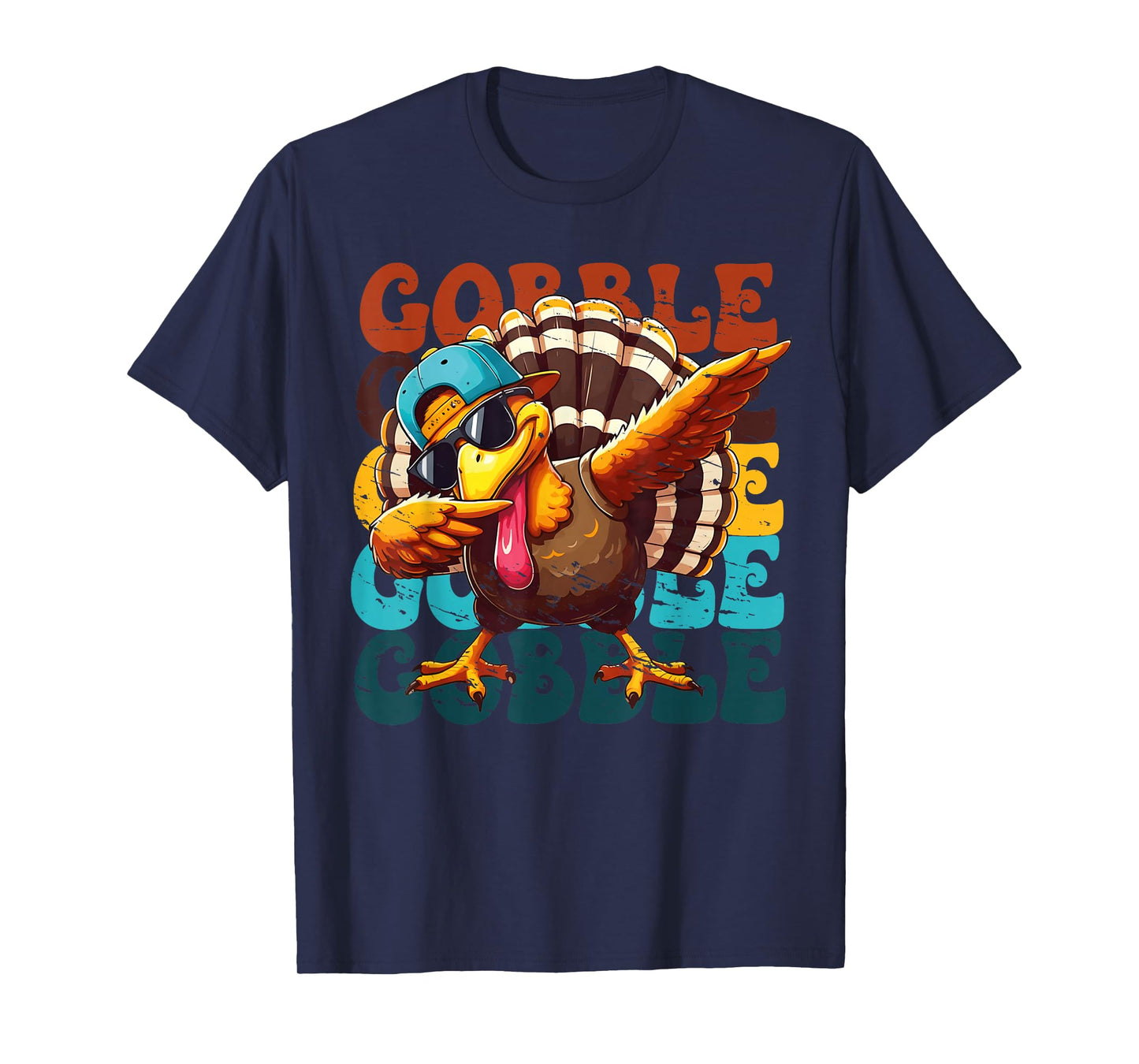 Thanksgiving Turkey Dab Gobble Funny Toddler Boys Kids Youth T-Shirt