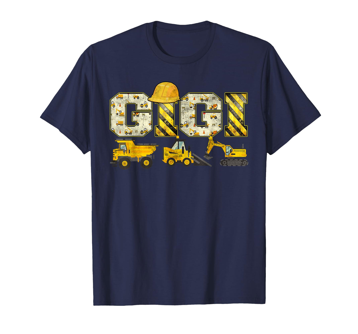 Gigi Construction Excavator Kids Matching Family Party T-Shirt