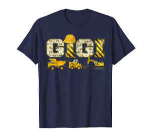 Gigi Construction Excavator Kids Matching Family Party T-Shirt