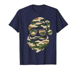Vintage Santa Face Camouflage Christmas Xmas Camo Men Boys T-Shirt