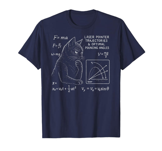 Funny Cat Math Physics Equations Science Humor T-Shirt