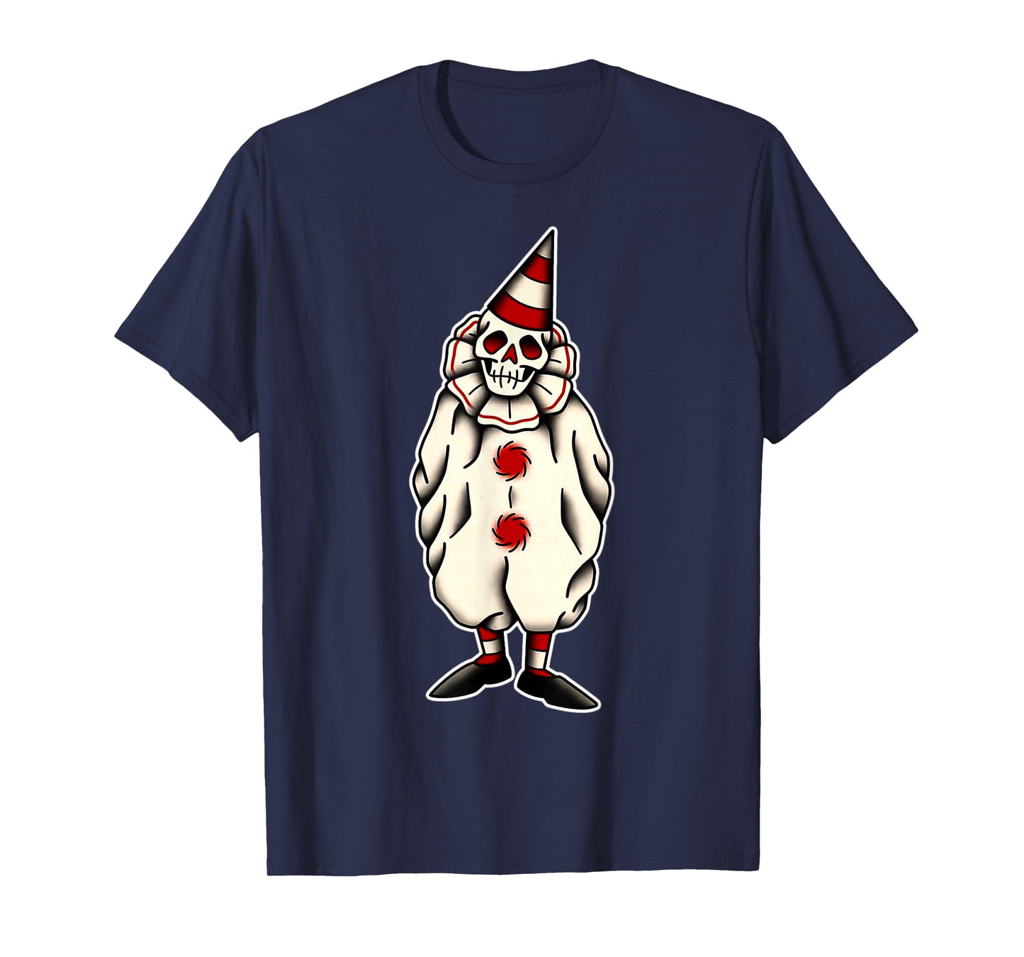 Skeleton Clown Skull Spooky Trick-or-Treat T-Shirt
