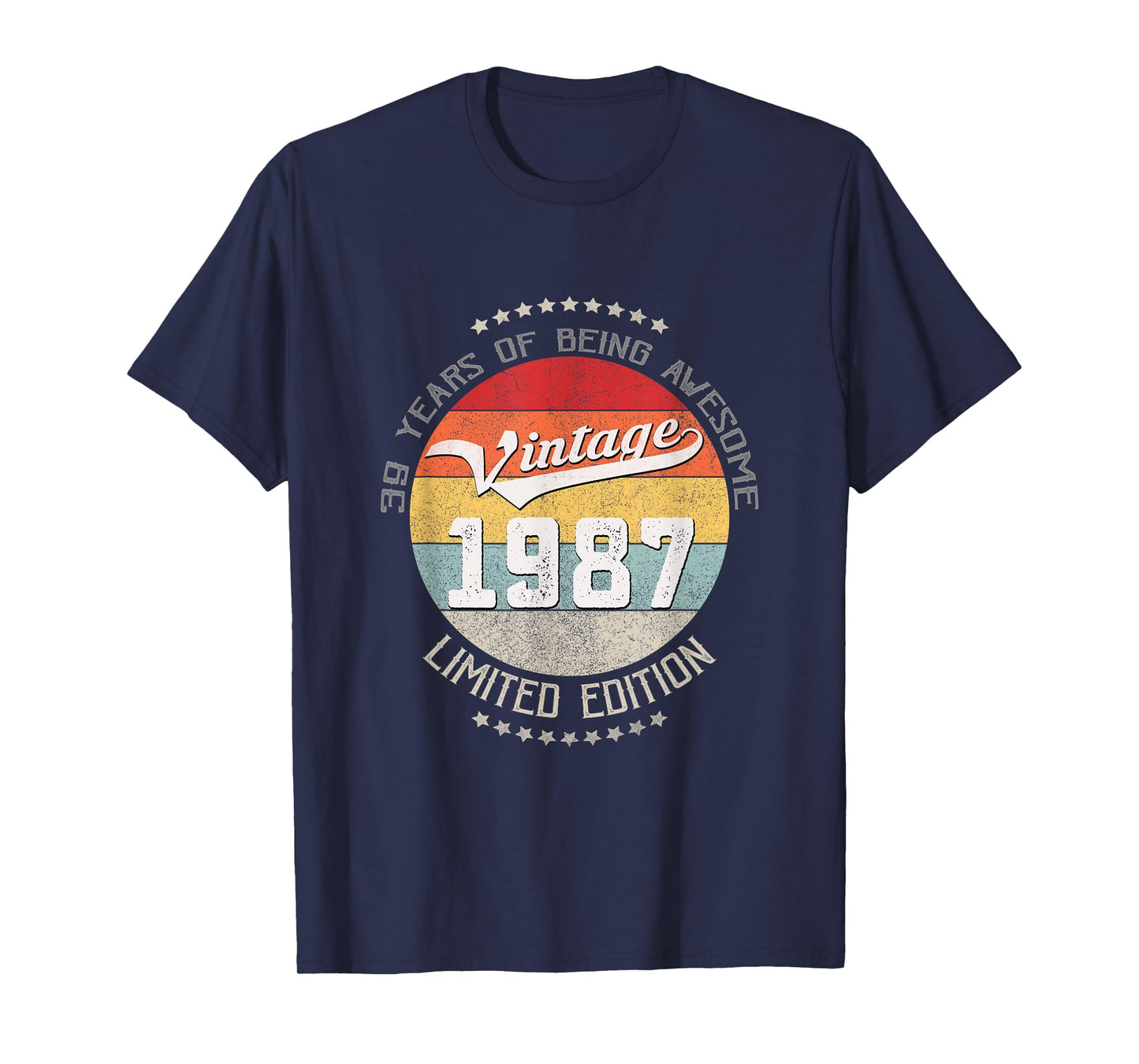 39th Birthday Gift Vintage Being Awesome 1987 39 Years Old T-Shirt
