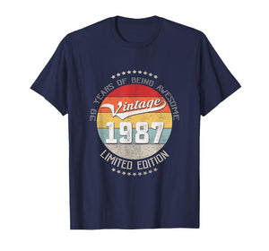 39th Birthday Gift Vintage Being Awesome 1987 39 Years Old T-Shirt