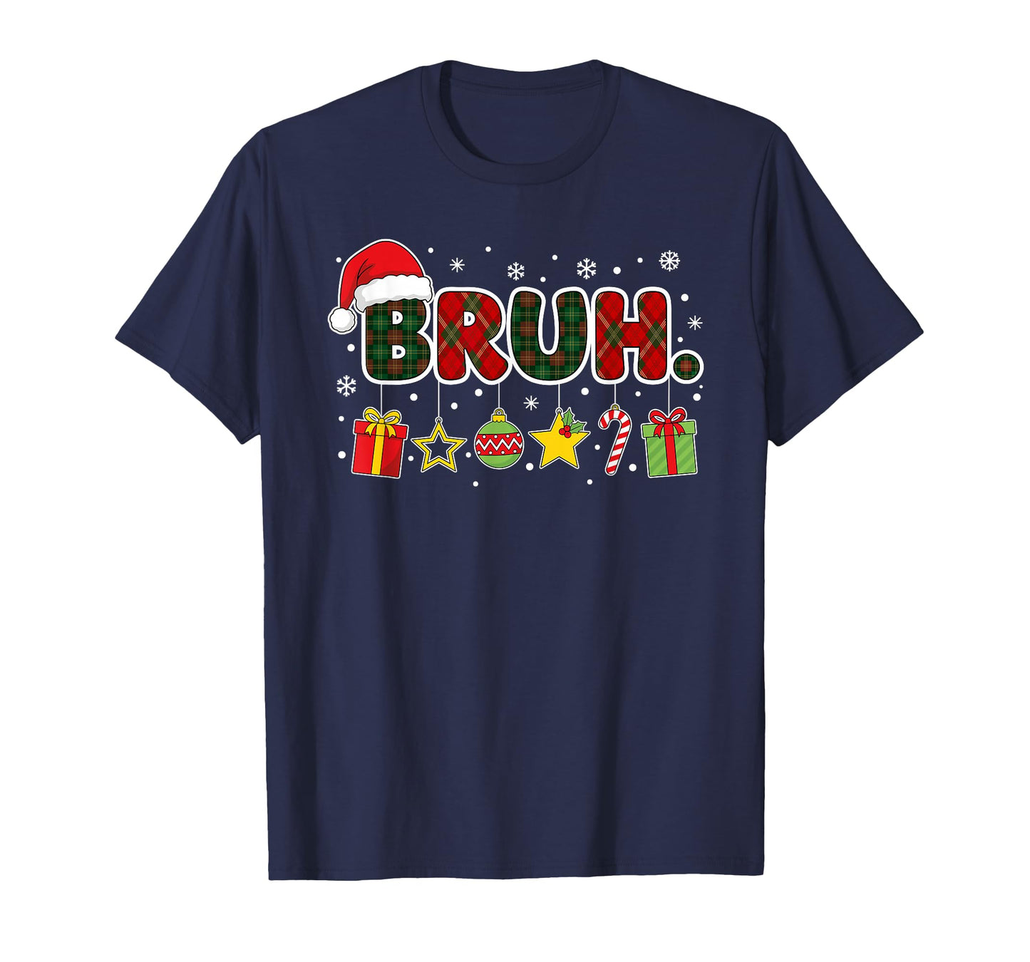 Merry Christmas Bruh Bro Meme Teens Boys Mens Kids T-Shirt