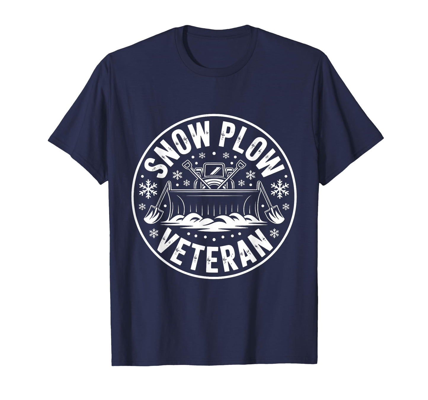 Snow PLOW Veteran Frost Fighter Operator Ice Clearing Crew T-Shirt