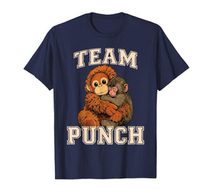 Baby Monkey Punch Team Punch Mama Monkey Hug Cute T-Shirt