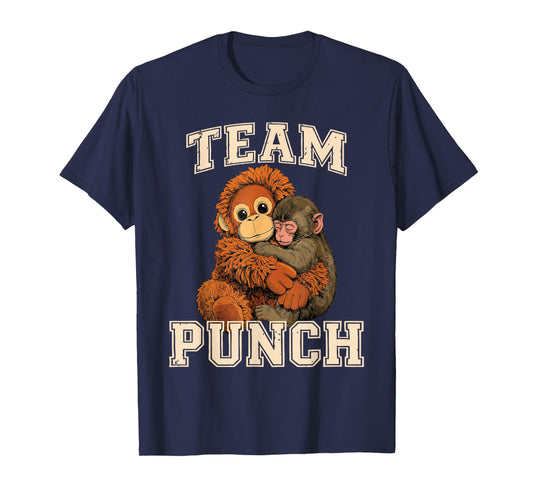 Baby Monkey Punch Team Punch Mama Monkey Hug Cute T-Shirt