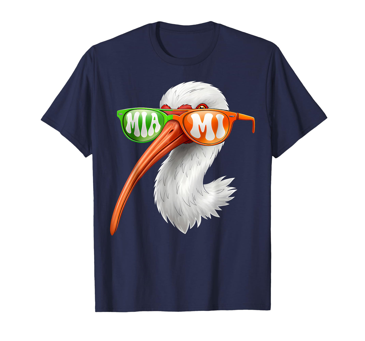 Vintage American White Ibis with Sunglasses for Men Women T-Shirt