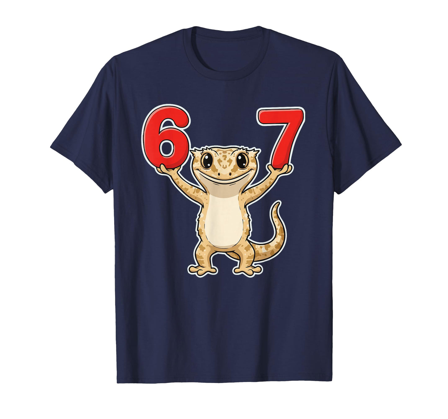 67 Funny Crested Gecko Six Seven 6-7 Meme Gen Z Humor T-Shirt