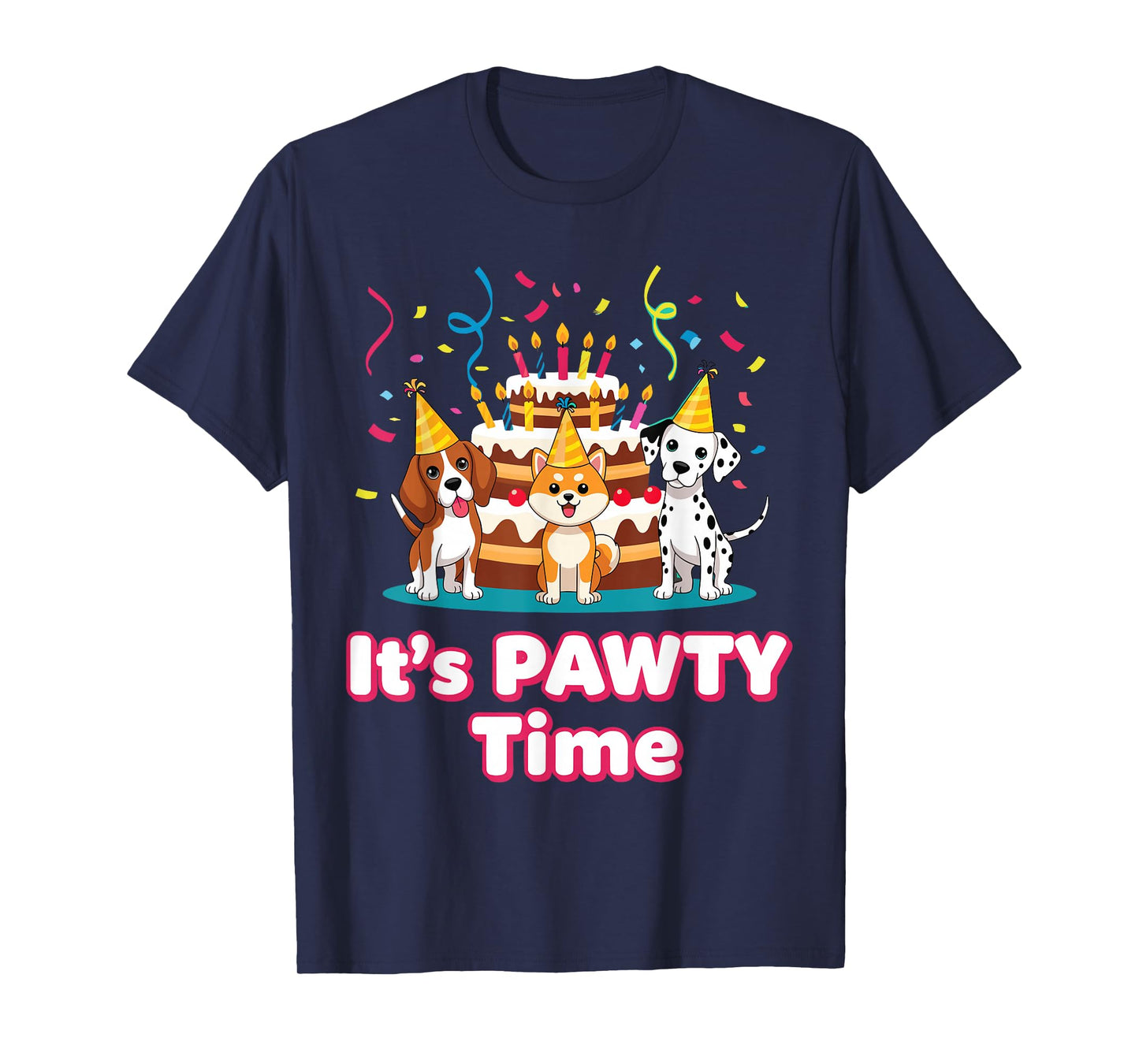Happy Birthday Dog Shirt for Pet Lovers, Fun It's Pawty Time T-Shirt