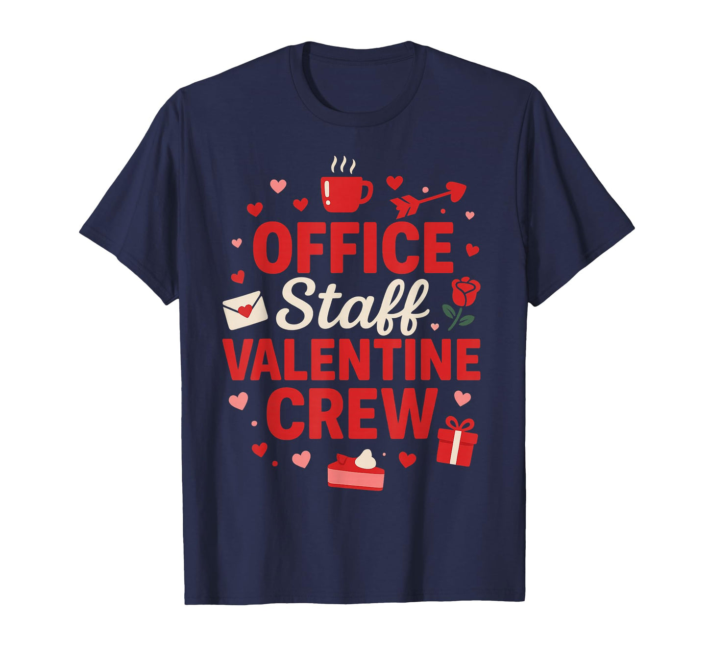 Office Staff Valentine Crew Matching Valentines Day Funny T-Shirt