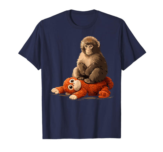 Sad Monkey Punch Meme Sitting On Orange Toy T-Shirt