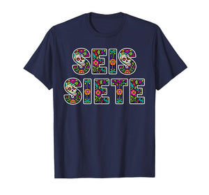 SEIS Siete 67 Six Seven Meme Dia de Los Muertos T-Shirt