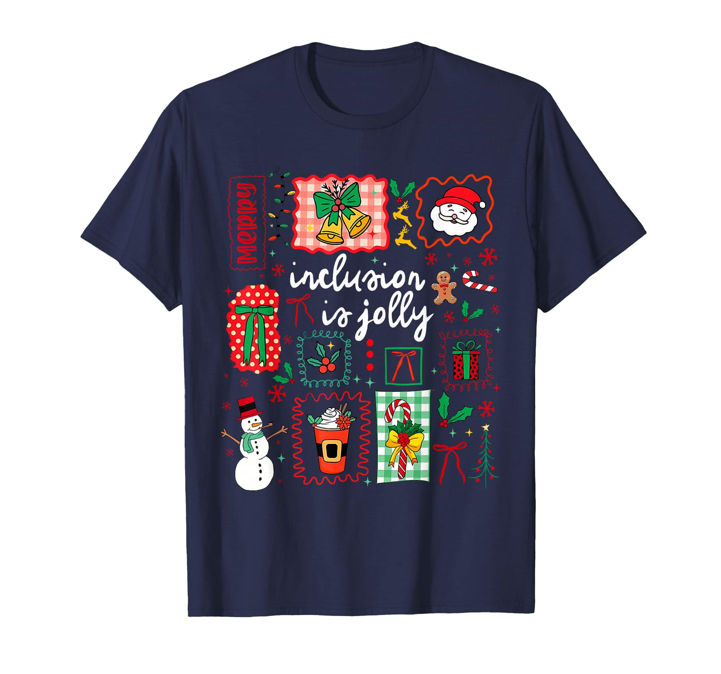 Christmas Inclusion is Jolly Special Education Teacher Xmas T-Shirt