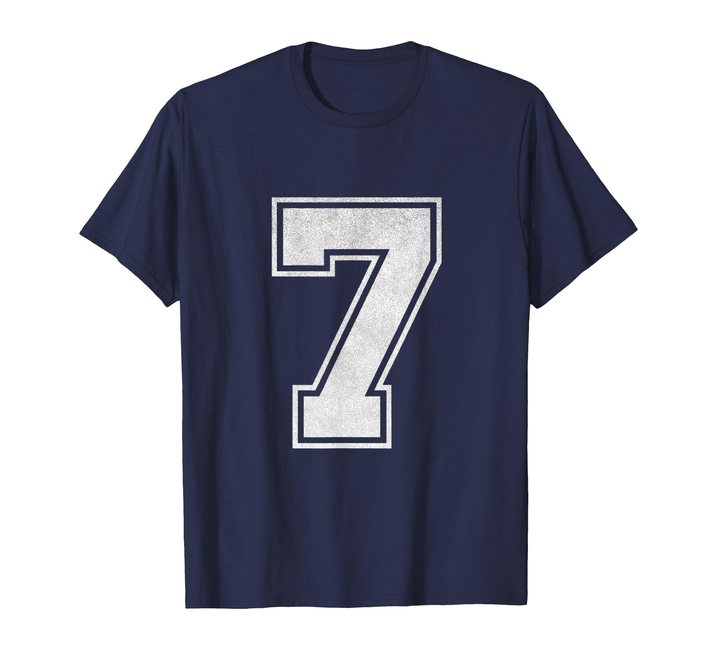 Sports Jersey Number 7 Grunge Fan Team Player Birthday T-Shirt