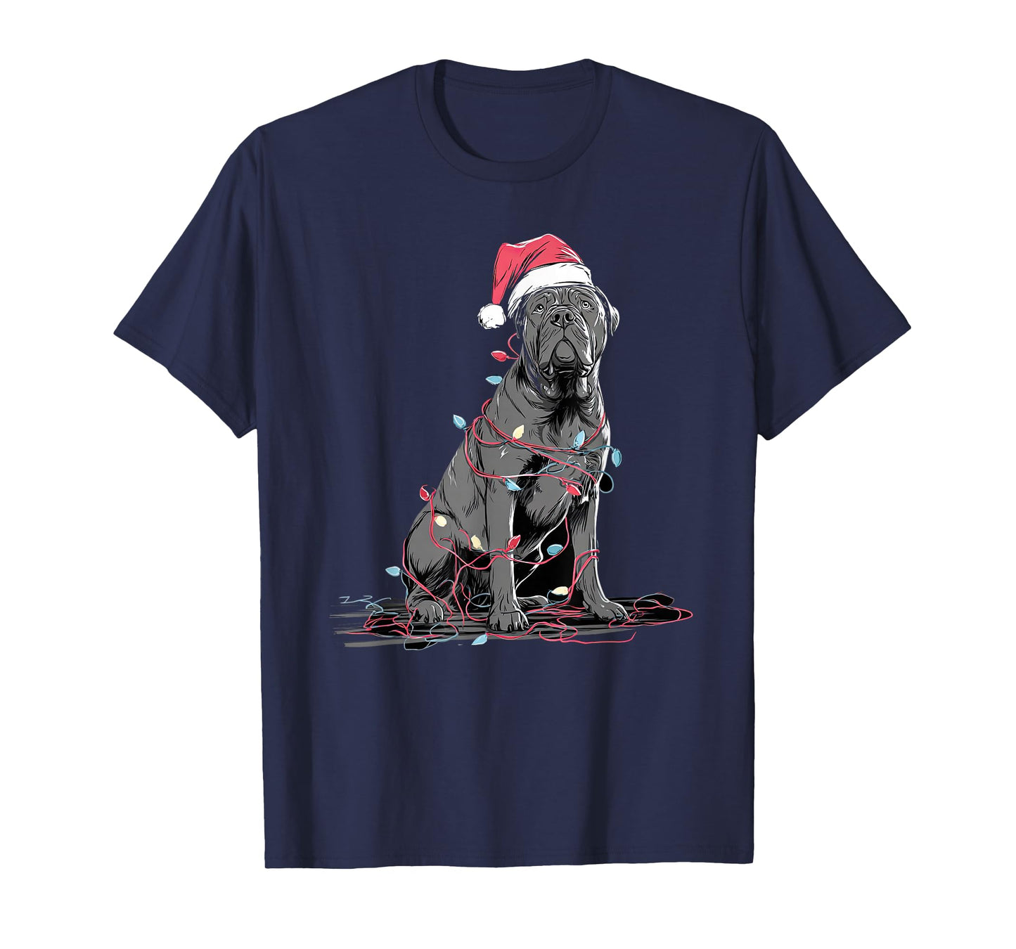 Funny Cane Corso Christmas Graphics Dog Lights Lover T-Shirt