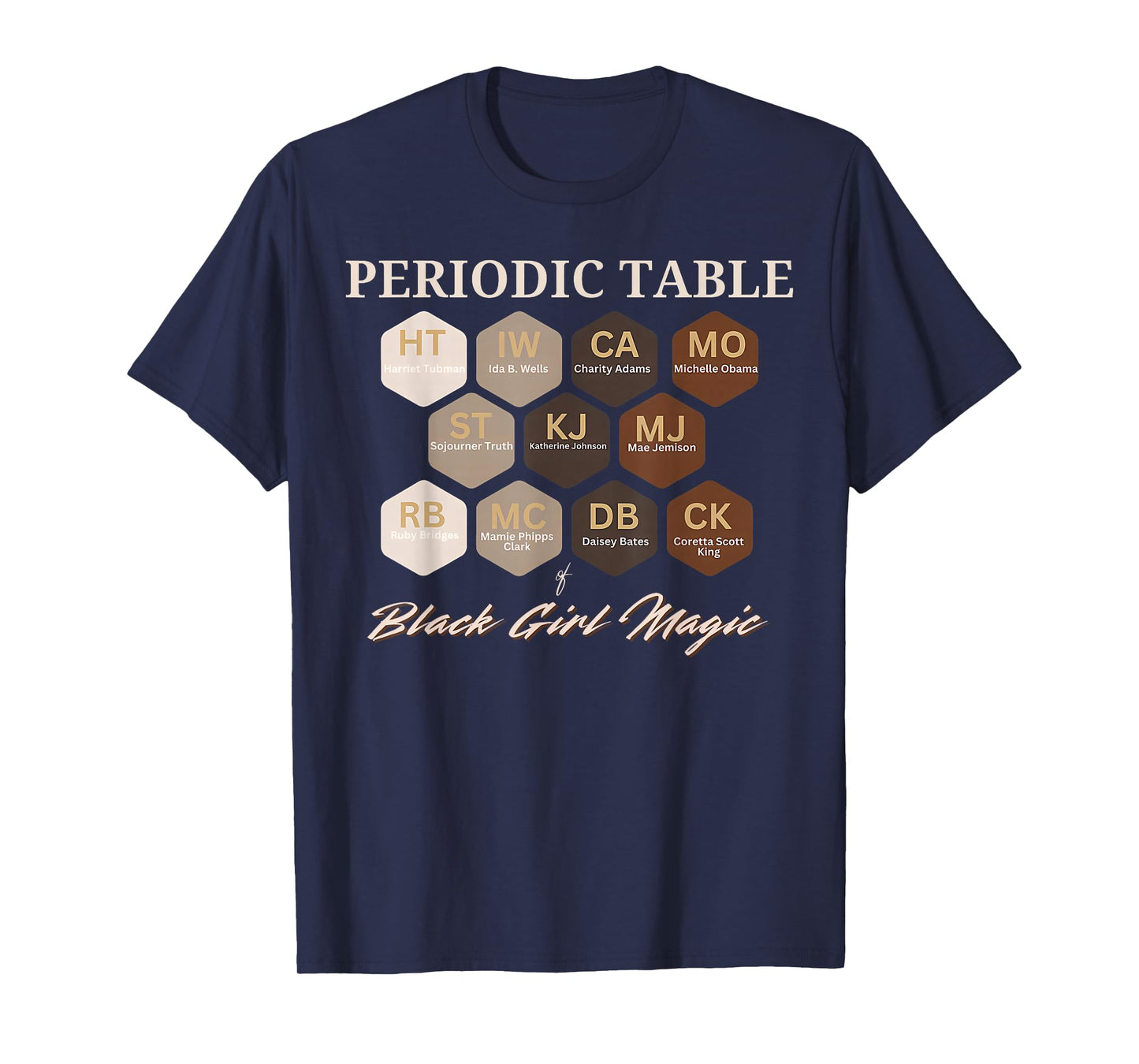 Periodic Table of Black Girl Magic Black History Teacher Kid T-Shirt