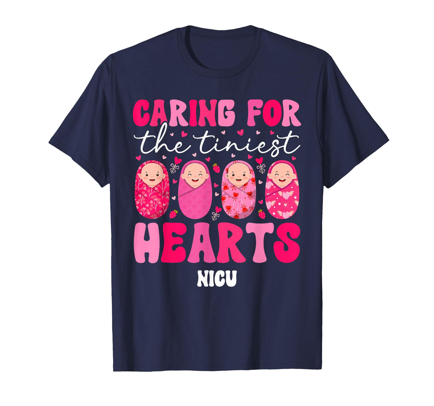 Groovy NICU Valentine NICU Nurse Valentines Day NICU Nursing T-Shirt