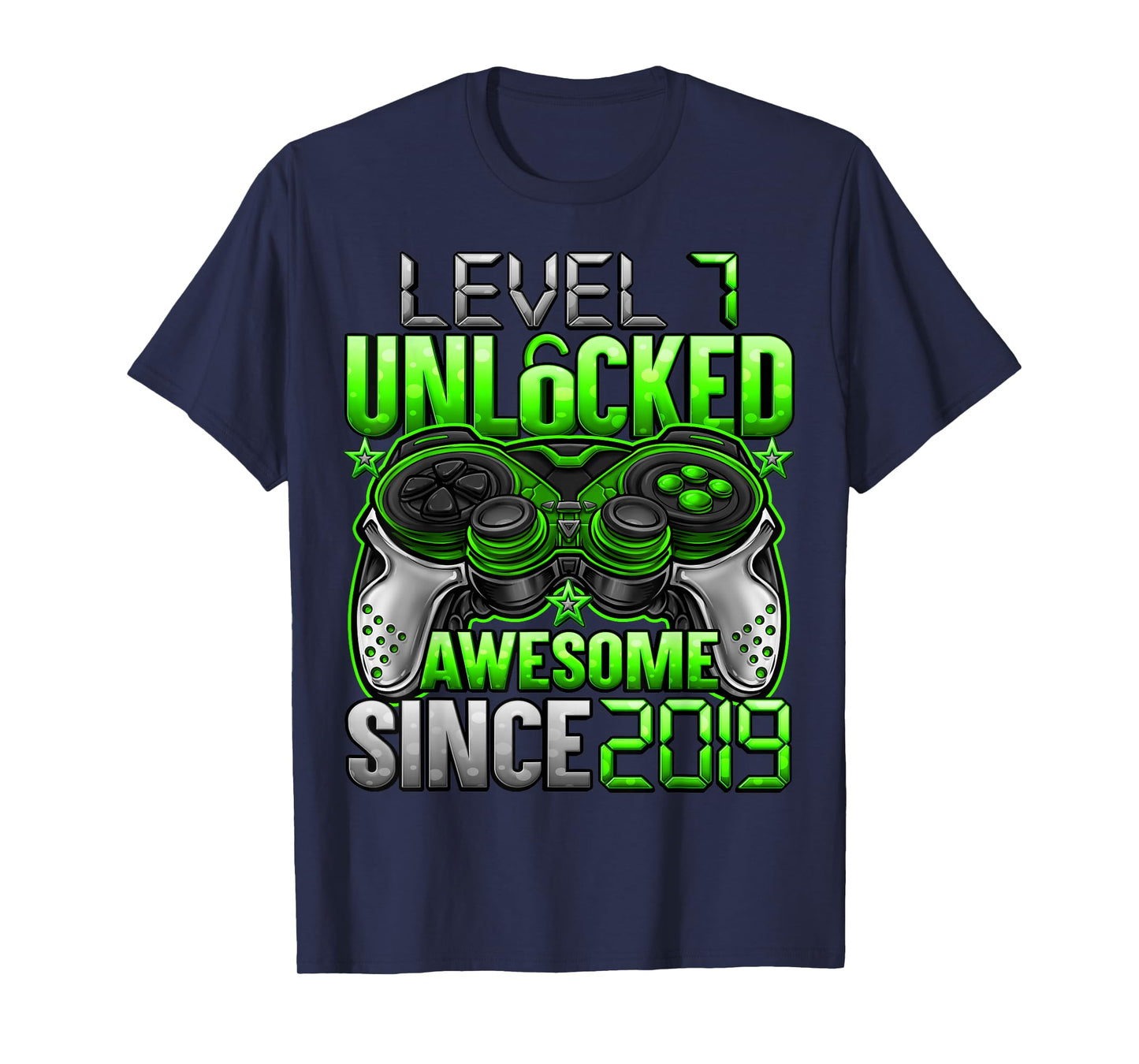 Level 7 Unlocked 7 Year Old Gifts for Boys 7th Birthday Boy T-Shirt
