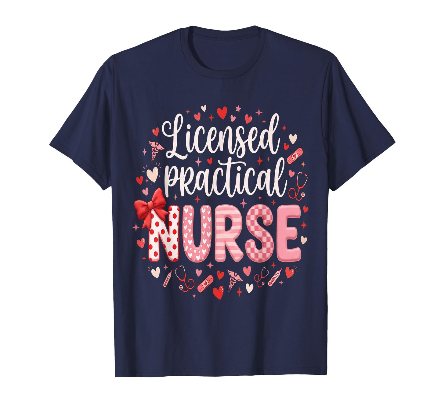 Nurses Heart LPN Valentines Licensed Practical Nurse T-Shirt