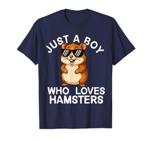 Just A Boy Who Loves Hamsters Sunglasses Boys Hamster Lover T-Shirt