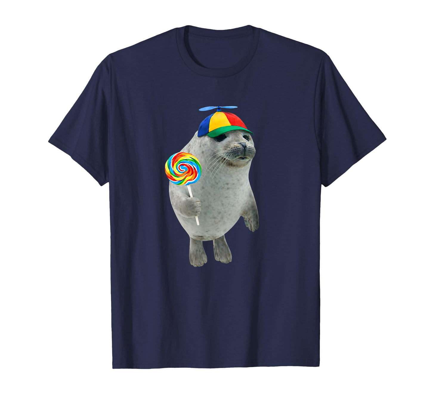 Silly Seal with Lollipop Meme T-Shirt
