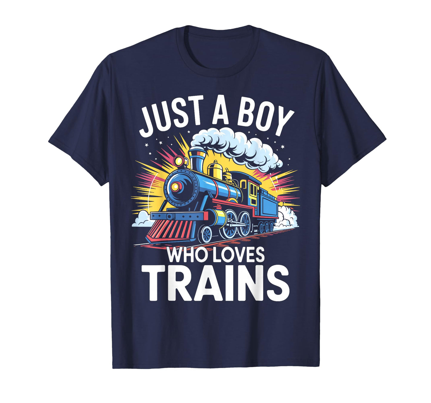 Train Lover Just A Boy Who Loves Trains T-Shirt