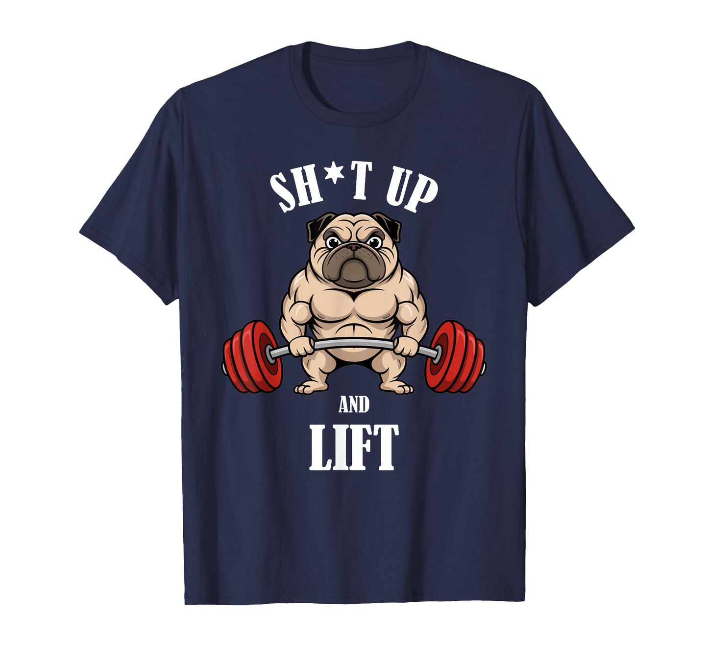 Pug Weightlifting Shirt Gym Fitness Pug T-Shirt