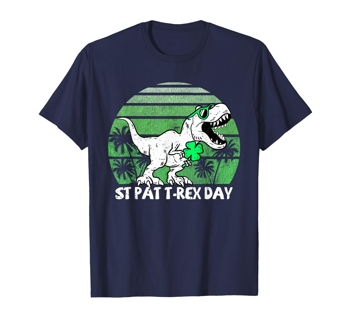 Happy St Pat Trex Day Dino St Patricks Day Toddler Boys Kids T-Shirt
