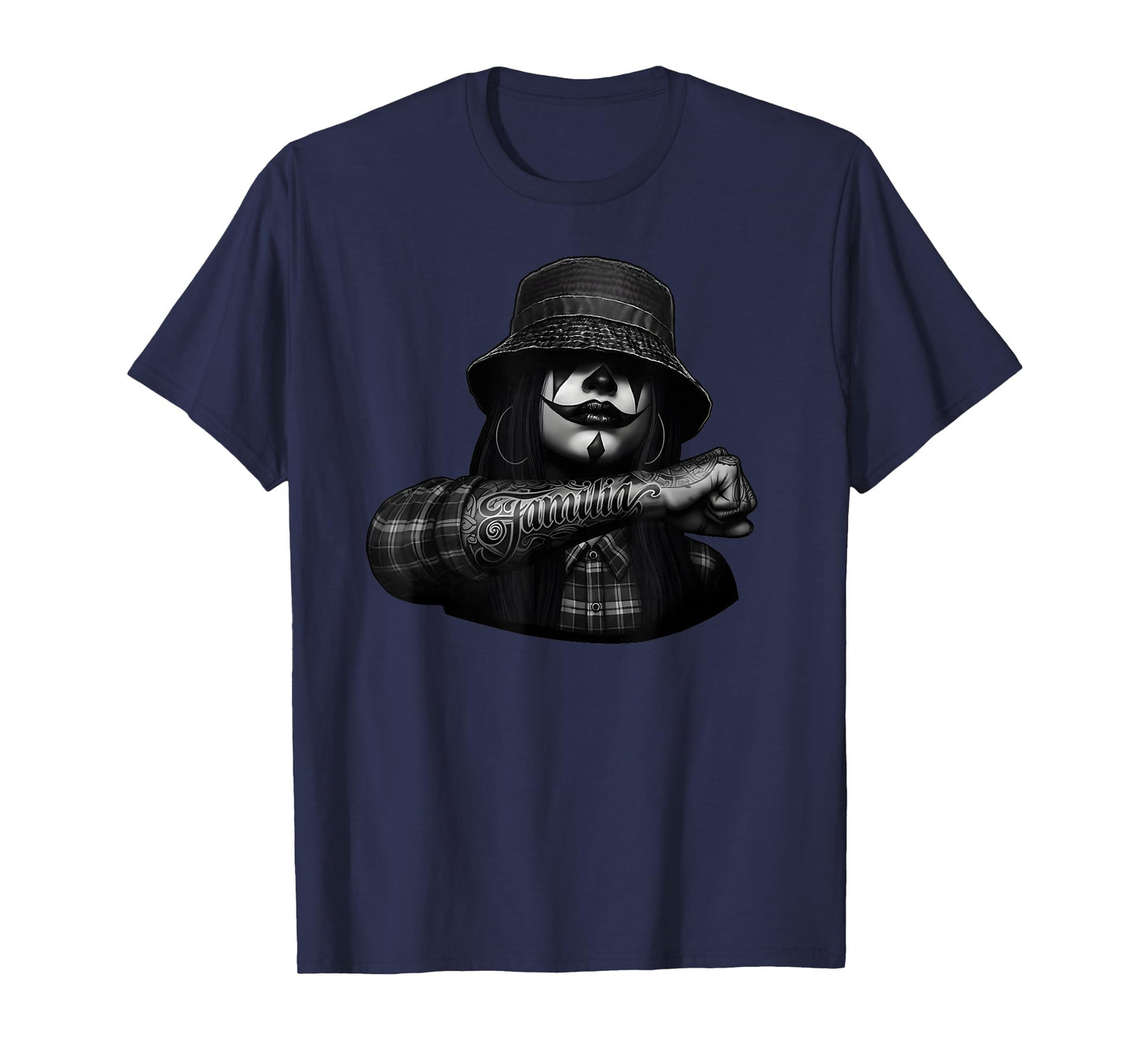 Familia Chicano Tattoo Cholo Clown Chicana Payasa T-Shirt