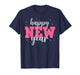 Retro Pink Happy New Year New Year's Eve 2026 Girl Women T-Shirt