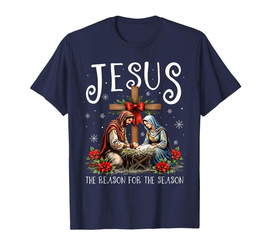 Jesus is The Reason for The Season Christmas Xmas Christian T-Shirt