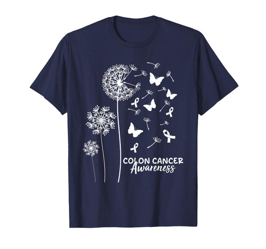 Colorectal Colon Cancer Awareness Colonoscopy Blue Ribbon T-Shirt