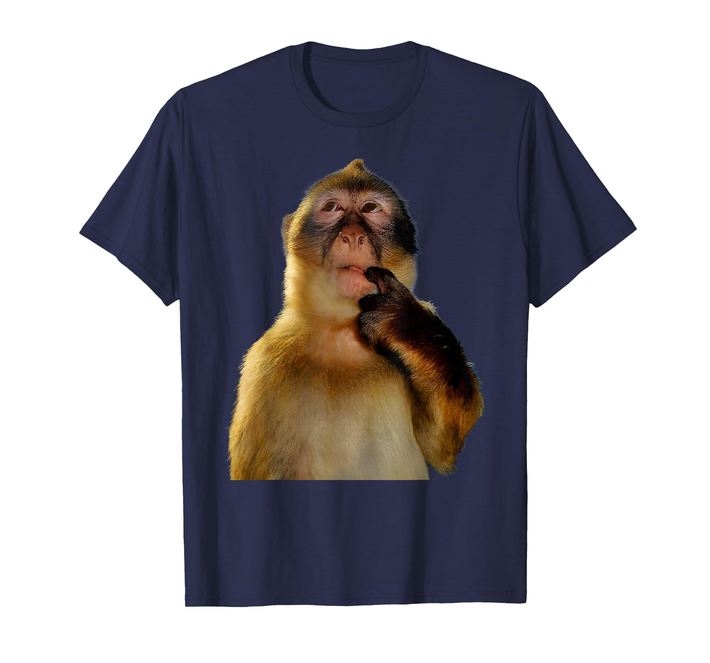 Thinking Monkey Funny Meme Cute Gen Alpha T-Shirt