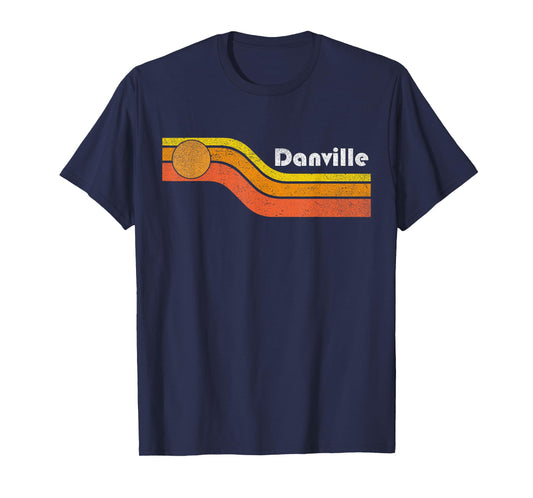 Danville - Vintage Men Women 70s 80s Graphic Cool Retro T-Shirt