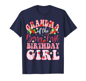 Grandma of The Berry First Birthday Girl Strawberry T-Shirt