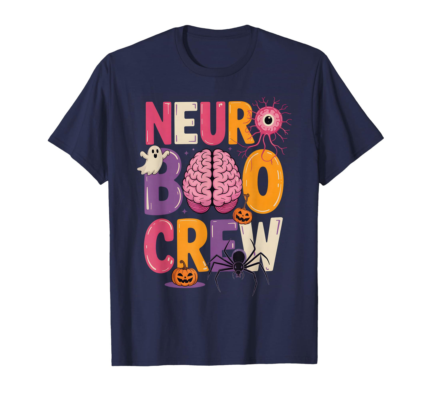 Neuro Boo Crew Halloween Anatomical Brain Anatomy Neurology T-Shirt