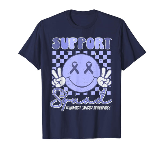 Support Stomach Cancer Awareness Ribbon Periwinkle Blue T-Shirt
