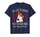 in October We Wear Red for Red Ribbon Week Halloween T-Shirt