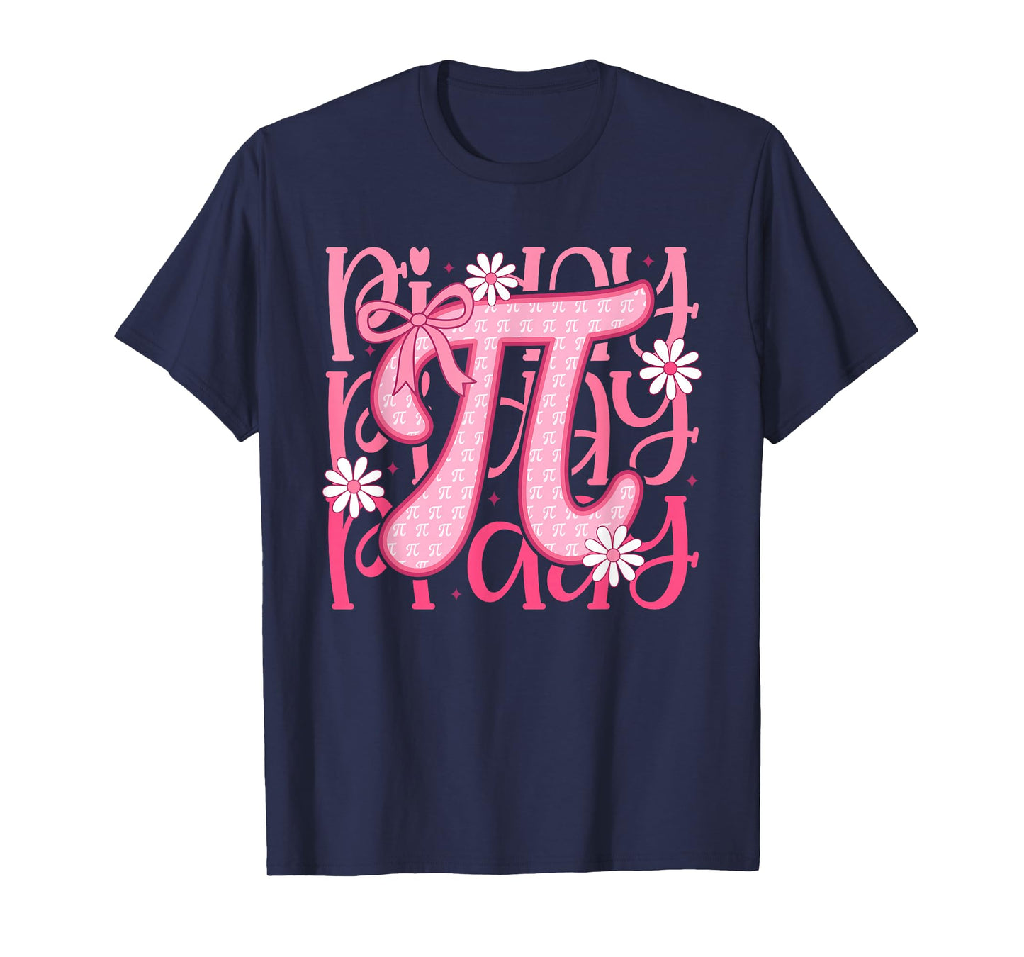 Pink Pi Day Pi Number Symbol for Math Science Teacher T-Shirt