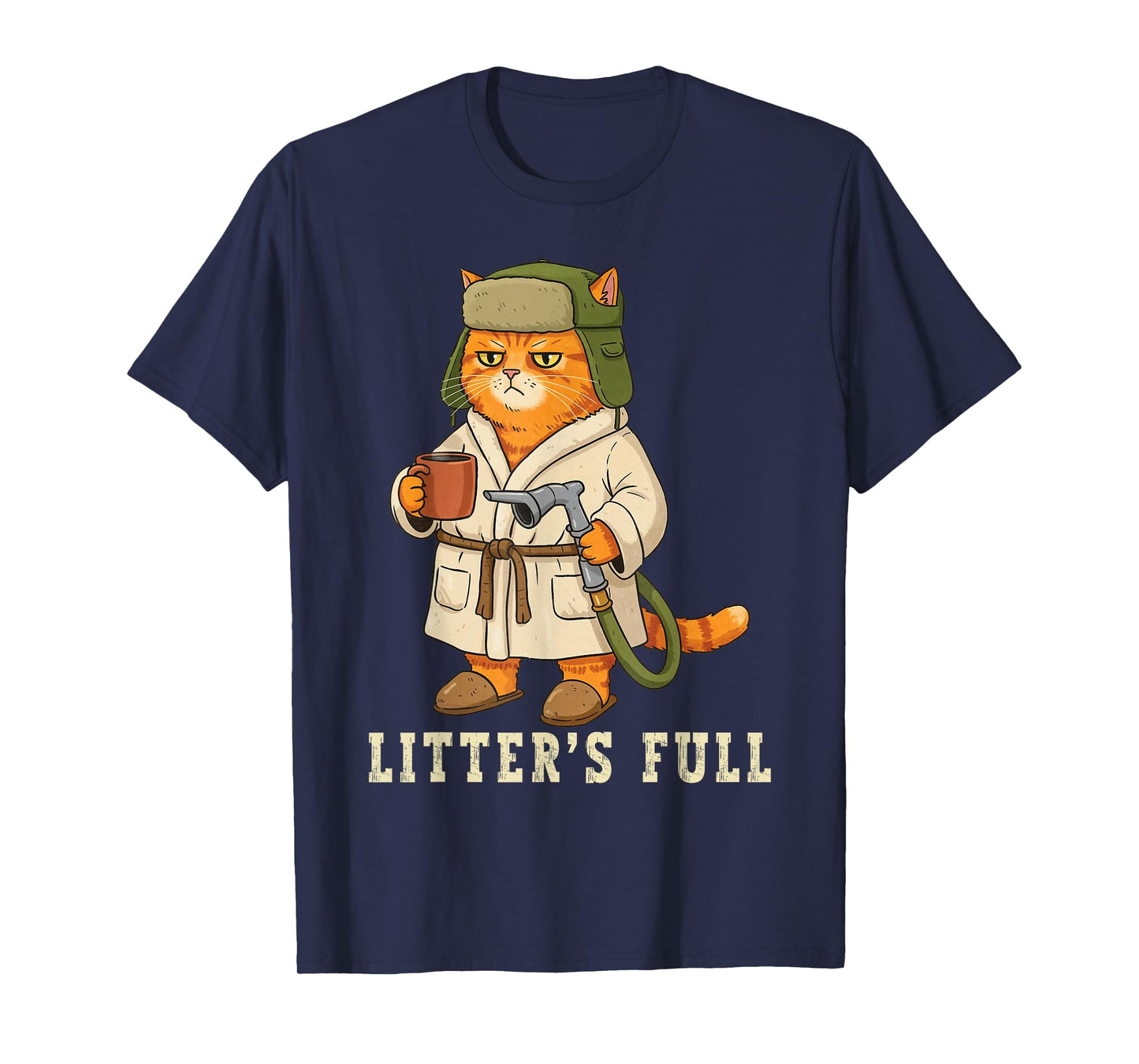 Litter’s Full Funny Cat Christmas Grumpy for Cat Lovers T-Shirt