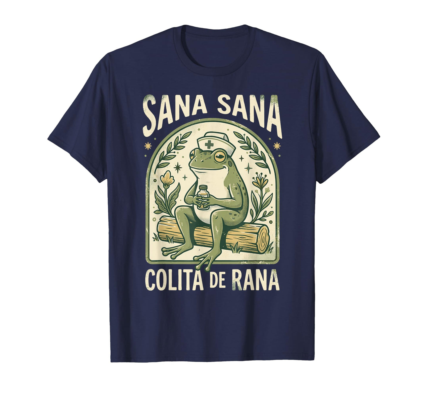 Latina Nurse Frog Vintage Art T-Shirt