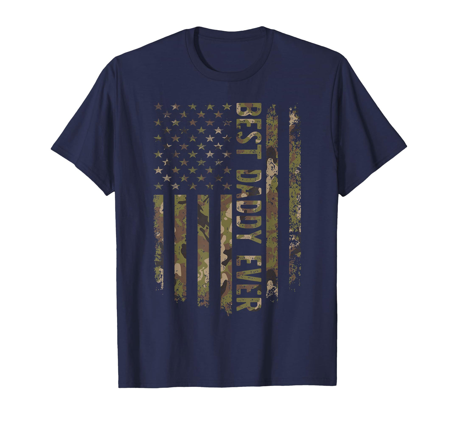 Veteran Dad Camouflage United States Soldier Father USA Army T-Shirt