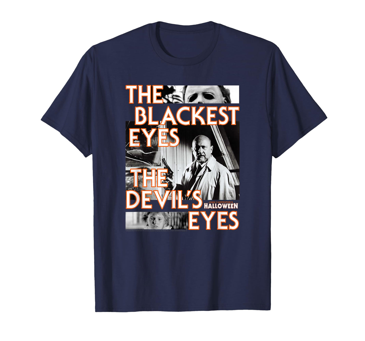 Halloween Dr. Loomis The Devil's Eyes Collage Horror Movie T-Shirt