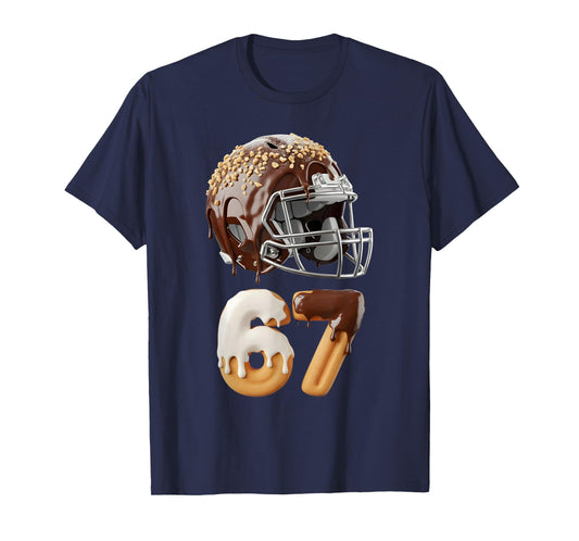 67 Number Chocolate Drip Sports Football Art T-Shirt