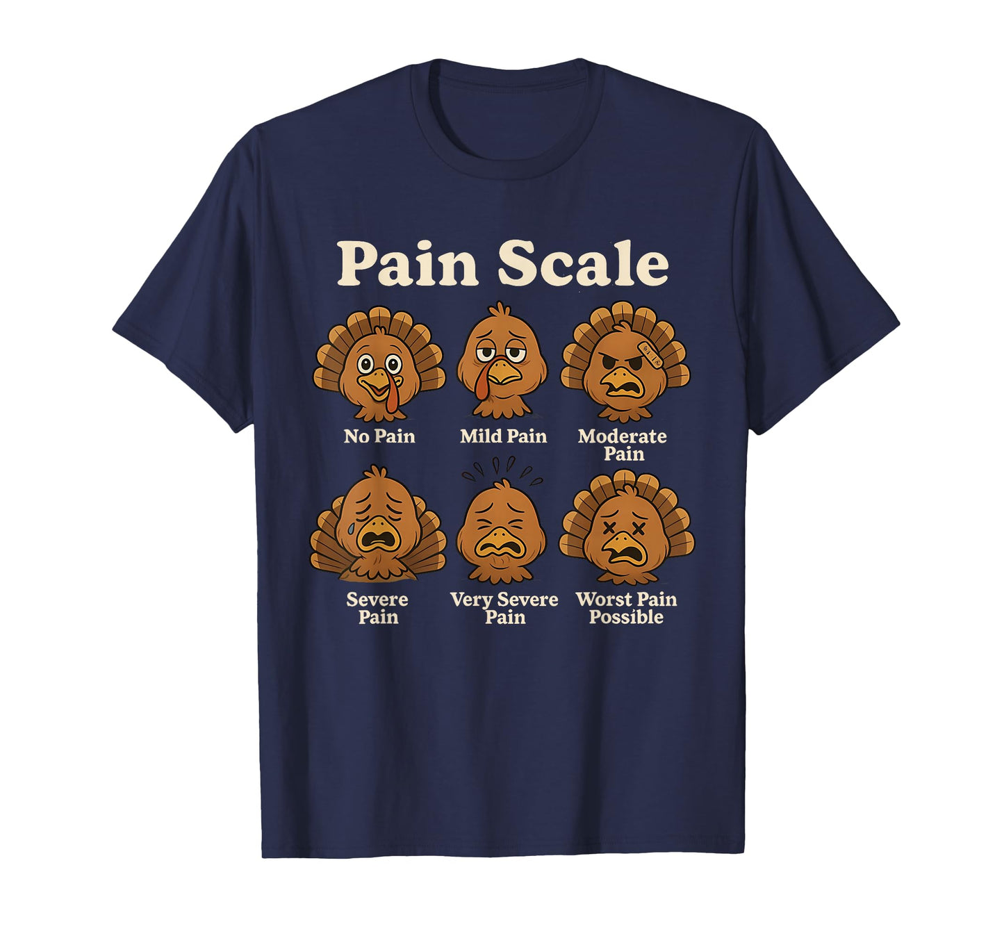 Pain Scale Pumpkin Pain Assessment Trauma Nurse Halloween T-Shirt