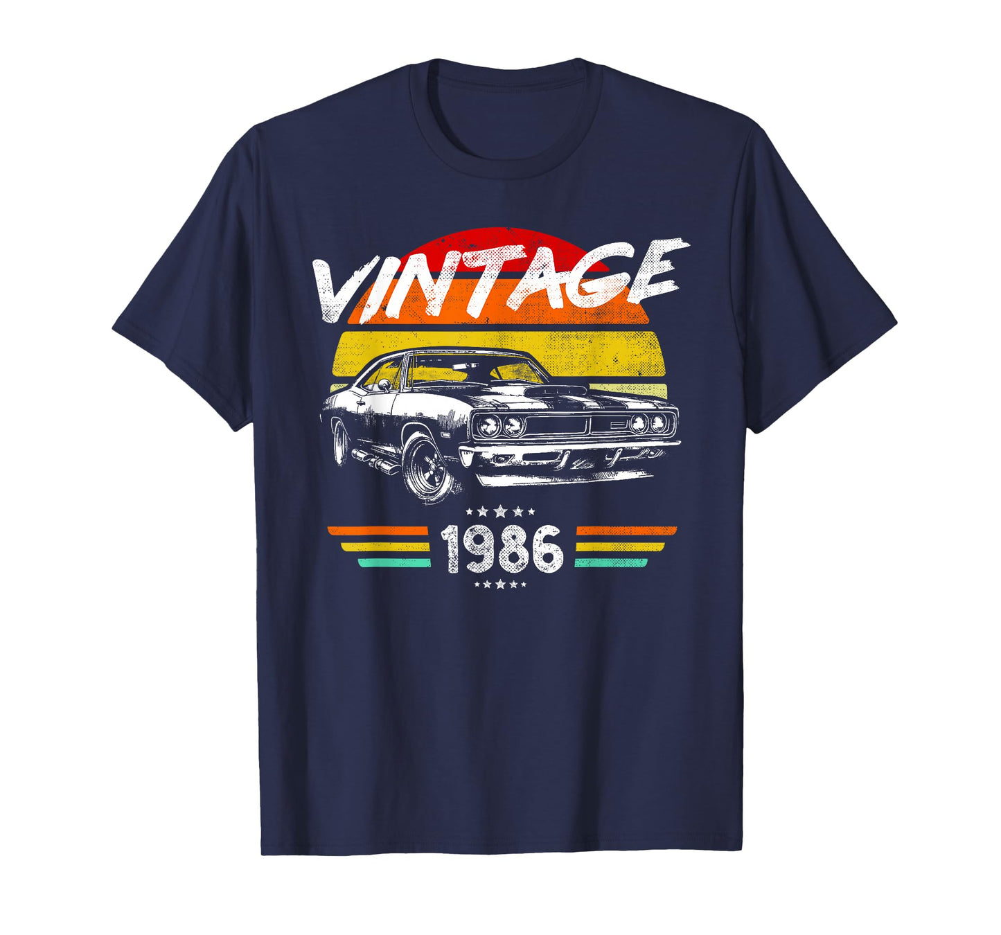 Born 1986 40th Birthday Vintage Muscle Car Fathers Day T-Shirt