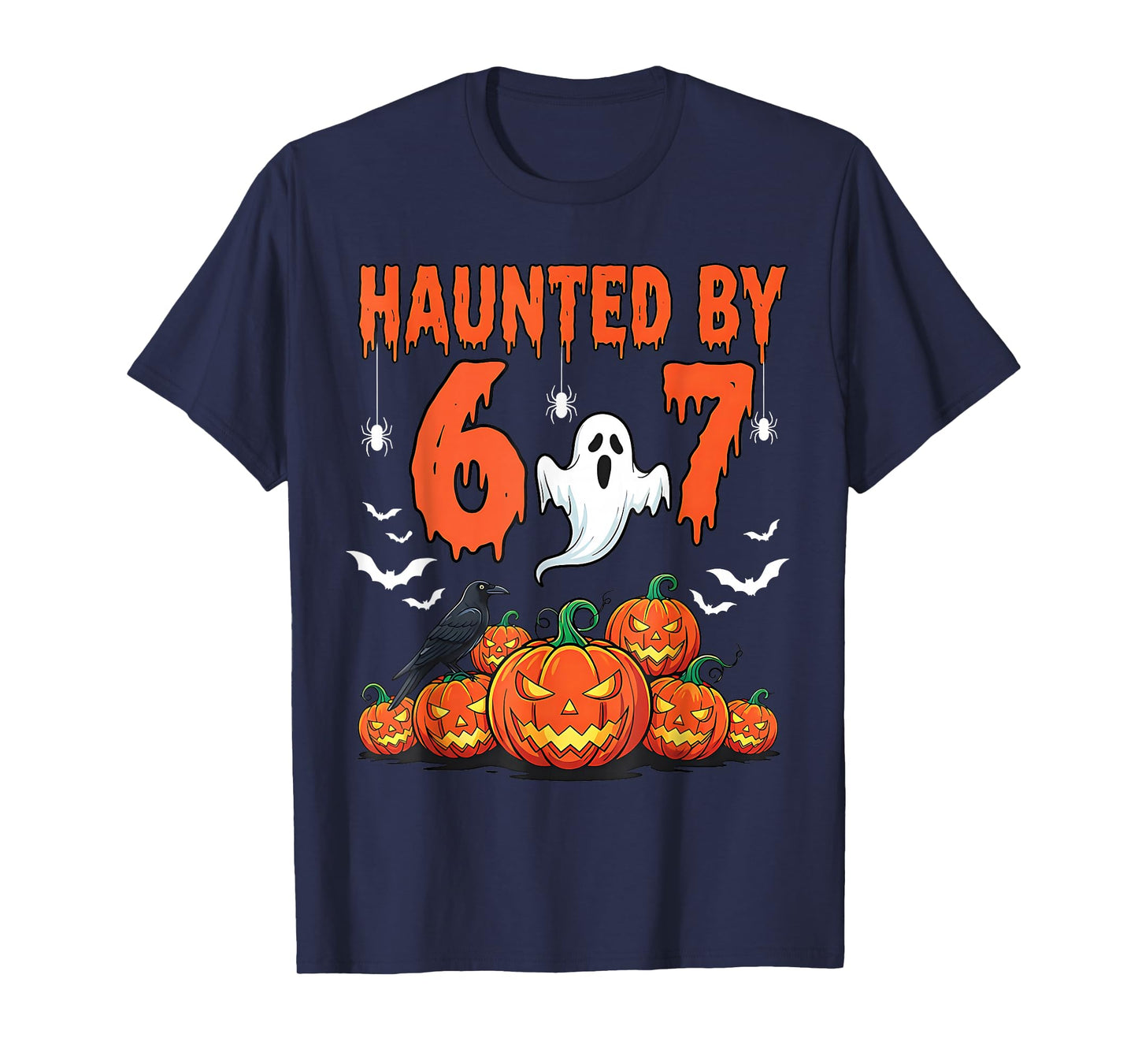 Haunted by 67 Funny Six Seven Meme 6 7 Halloween Costume Kid T-Shirt