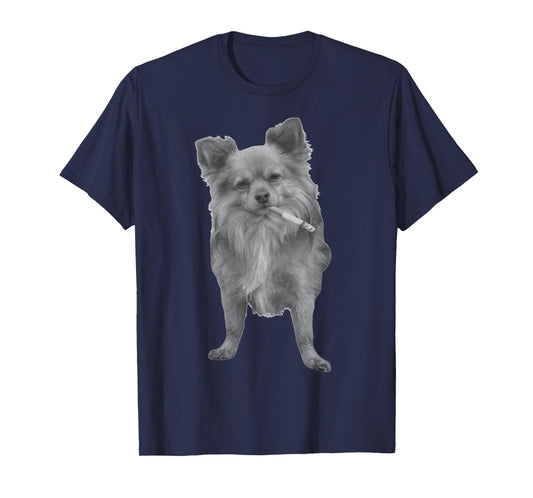 Funny Chihuahua Smoking Meme, Dog Lover Sarcastic Humor Tee T-Shirt